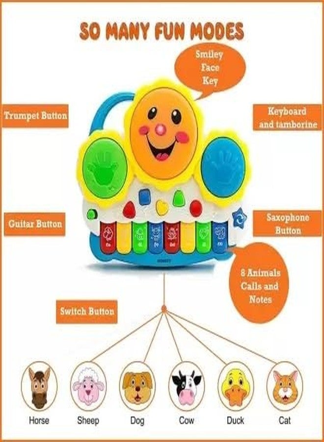 HDA GROUP Durable Musical Sound Toy Toys Drum Piano Keyboard Musical Toys with Flashing Lights for Kids 3+ Years | Fun & Educational Musical Learning Toy with Lights & Sounds (Multicolor) - Image 3